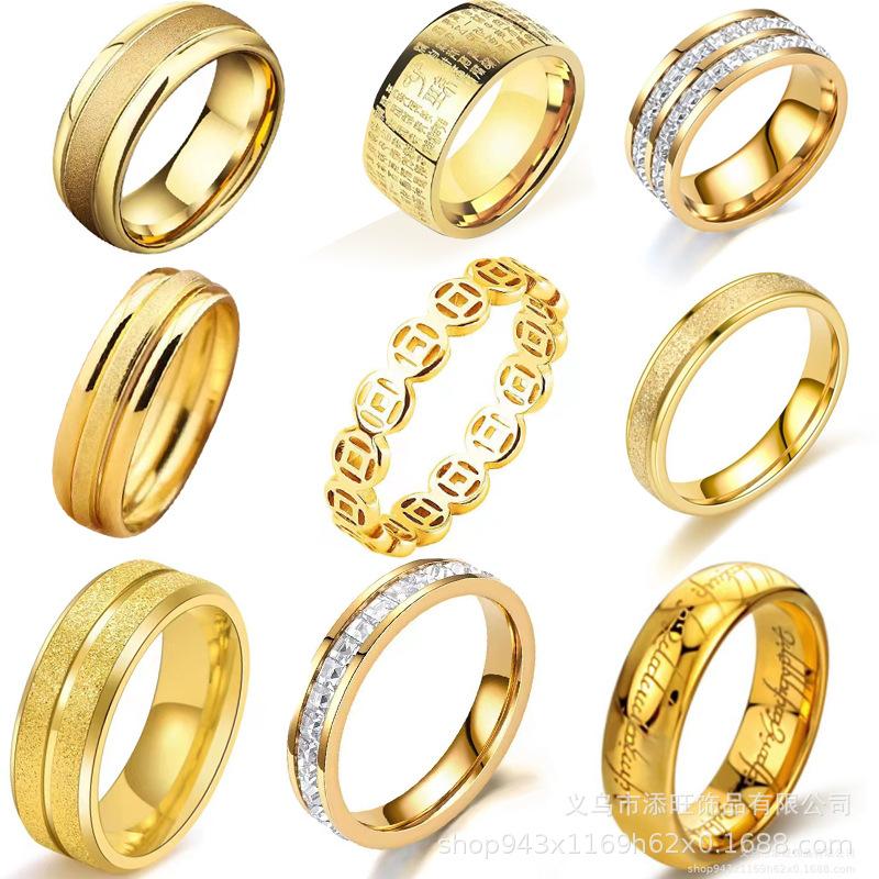 flashing starry internet hot stainless steel ring/ring simple bracelet frosted exquisite unisex all-match ring