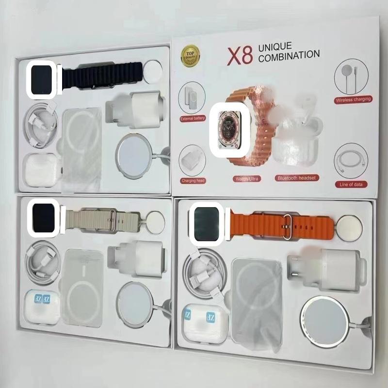 x8/x9/x10/x11/x12/x13 smart watch wireless power bank bluetooth headset charging plug suit