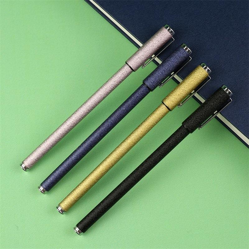 Graduation Season Metal Frosted Glittering Powder Gel Pen Lettering Custom Logo Office Business Signature Ball Pen Student Stationery