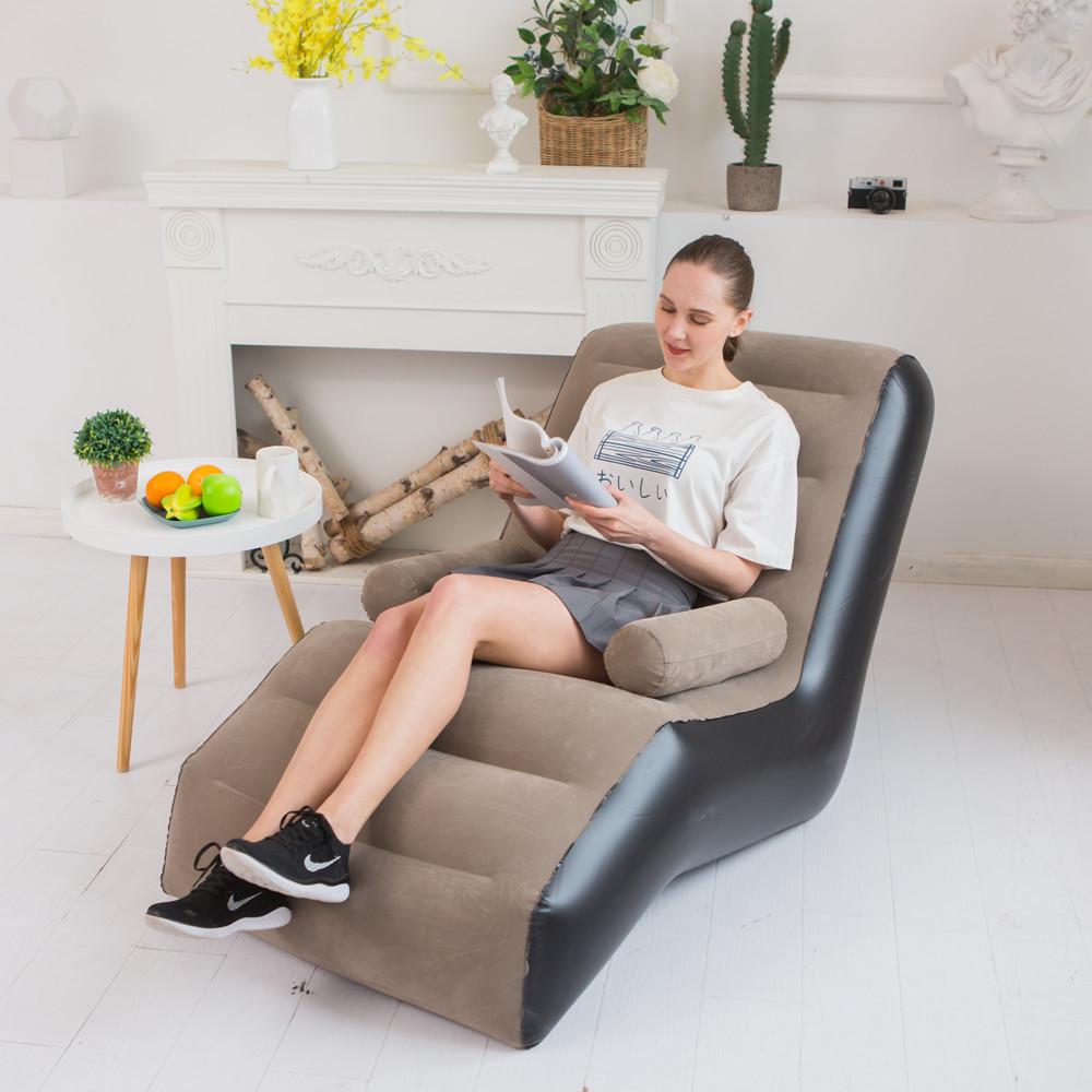 new s-shaped inflatable lounger ergonomic lounge bed recliner portable storage air chair cross-border wholesale