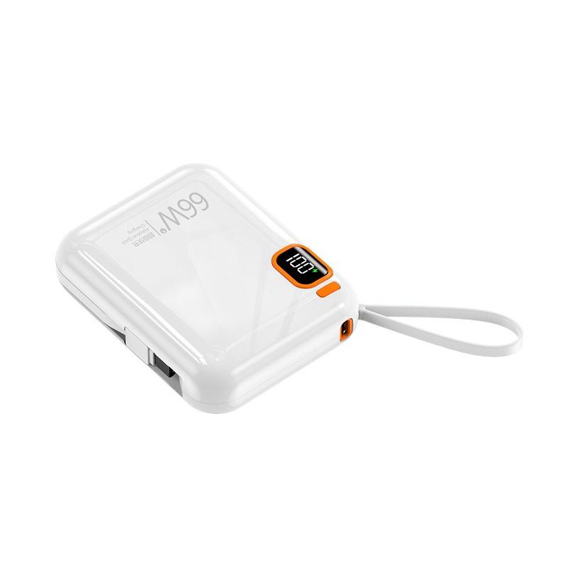 66w fast charge power bank 10000 ma large capacity mini with cable pd20w two-way fast charge mobile power supply Item Picture