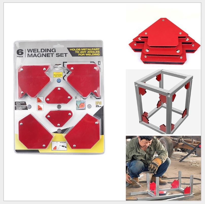 factory direct sales 6pc piece set magnetic welding locator angle holder magnetic welding hardware tools