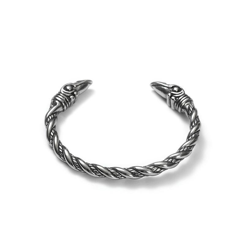 cross-border sold jewelry european and american retro nordic men's viking faucet open-ended bracelet jewelry factory in stock wholesale