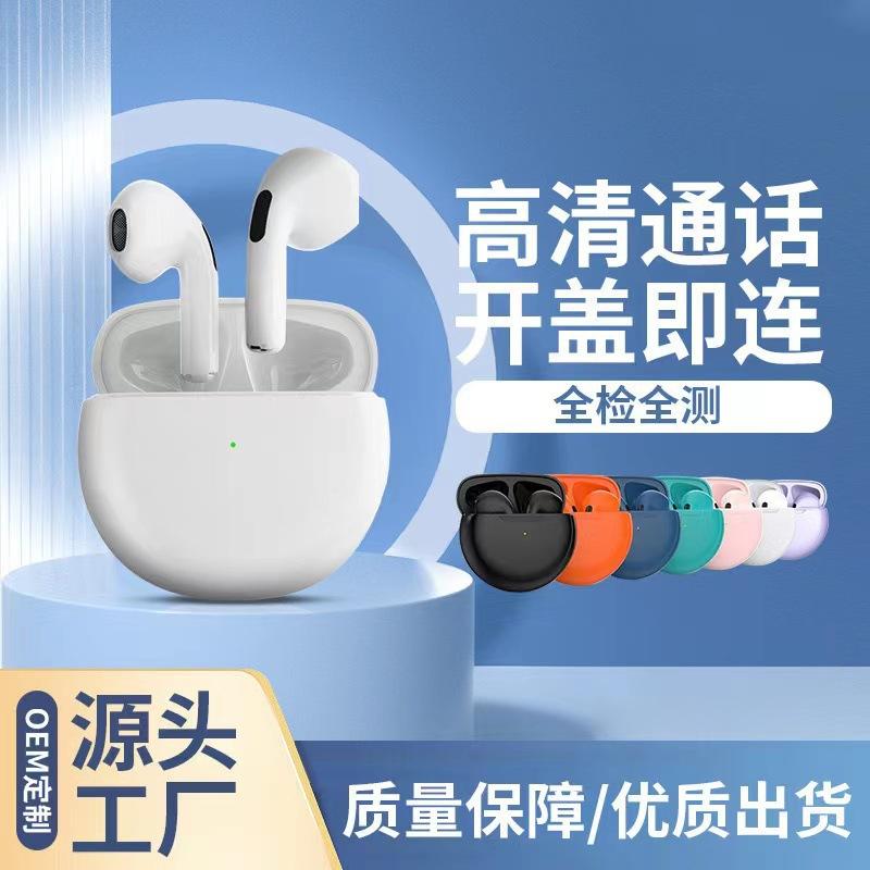 cross-border new arrival pro6 bluetooth headset wireless waterproof in-ear noise reduction mini ultra-long life battery high power headset