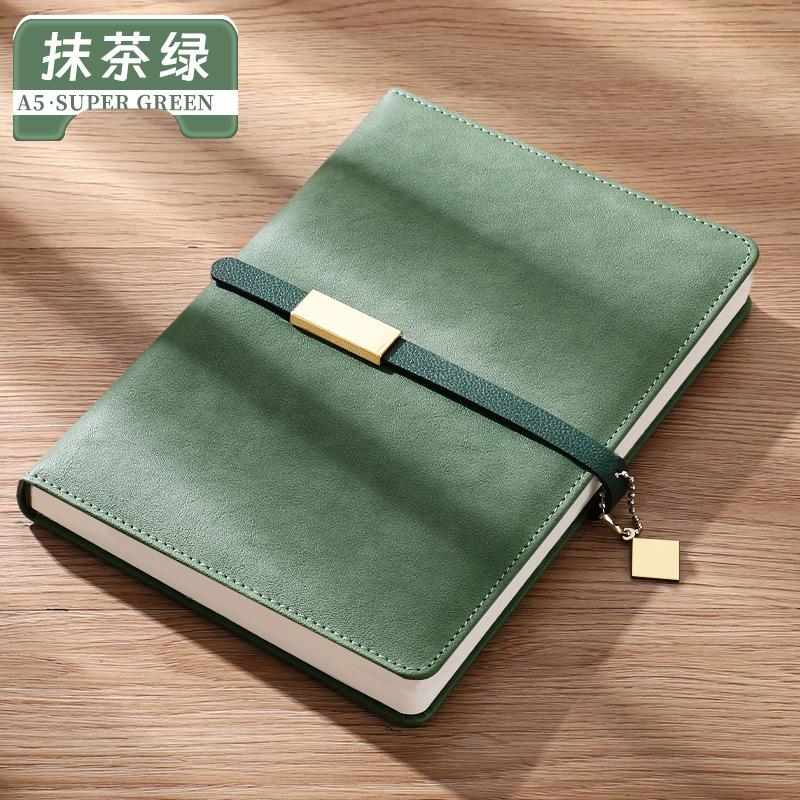 business leather covered notebook custom bandage journal book office meeting notepad high-end notebook printed logo