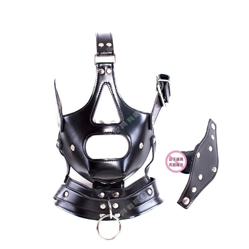 adult reinforced horse harness penis ball gag mask collar mask lesson tuning slave european and american ball gag sex toys