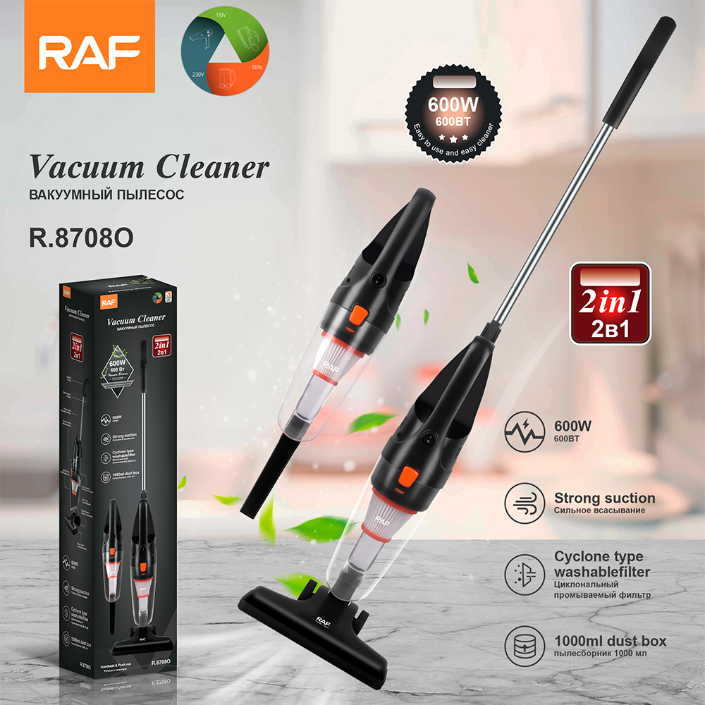 RAF European standard cross-border wired vacuum cleaner, household handheld high-power vacuum cleaner, portable car all-in-one, high suction power R.8708 details Picture