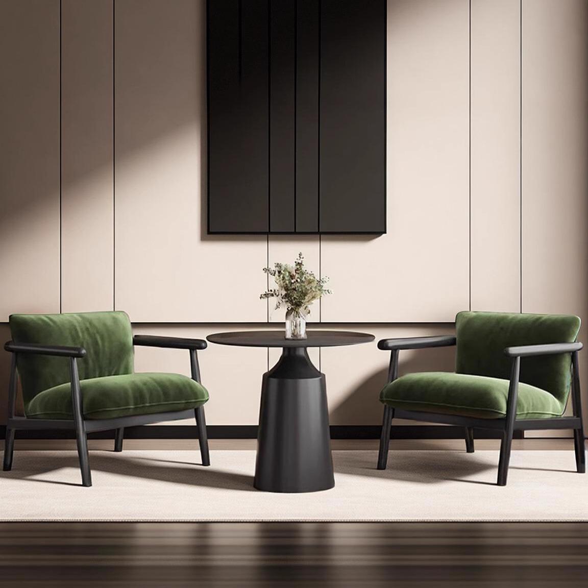 simple designer reception table and chair combination coffee shop rest area negotiation sofa retro single-seat sofa chair