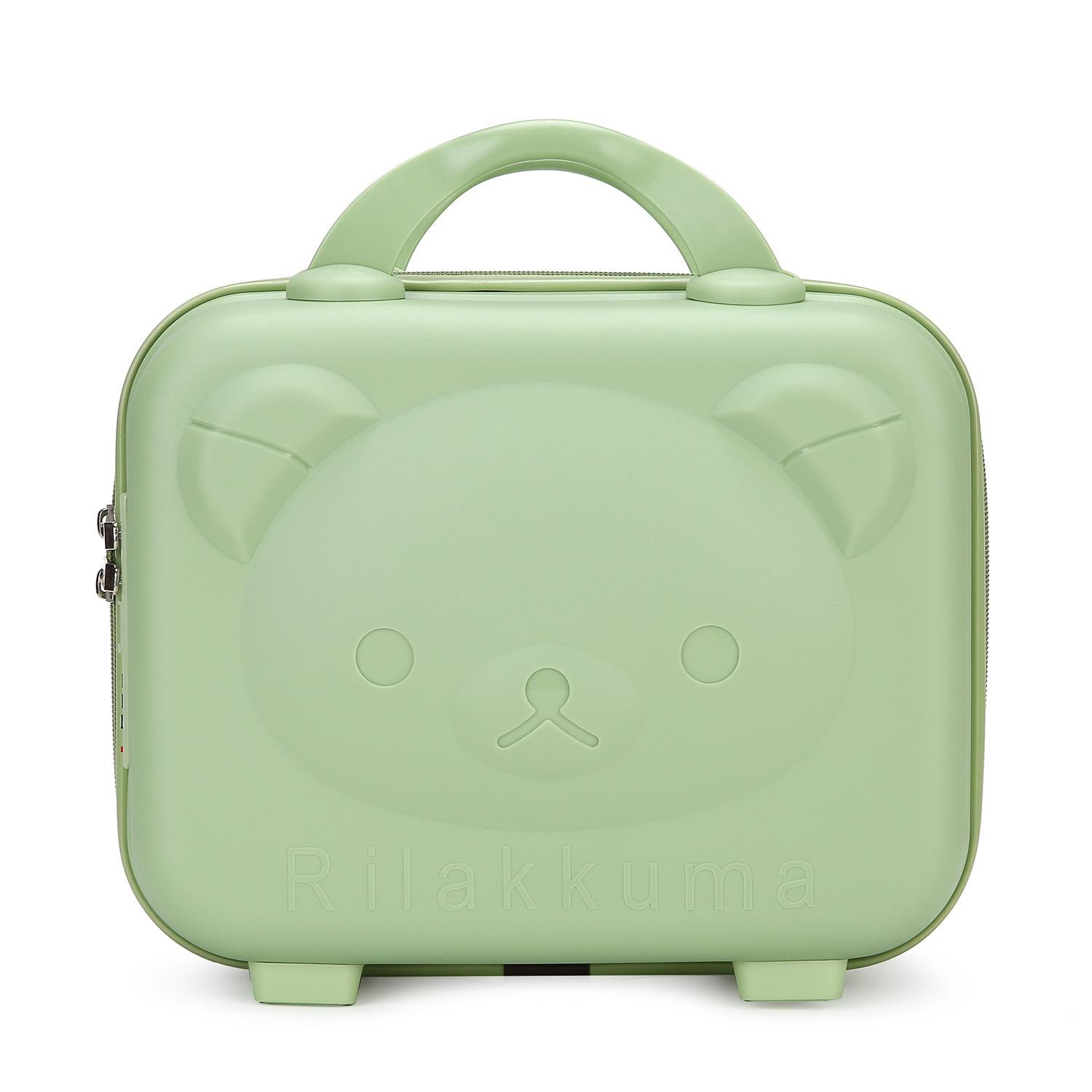 bear cosmetic case suitcase cartoon 14-inch luggage high sense large capacity box children's storage box suitcase
