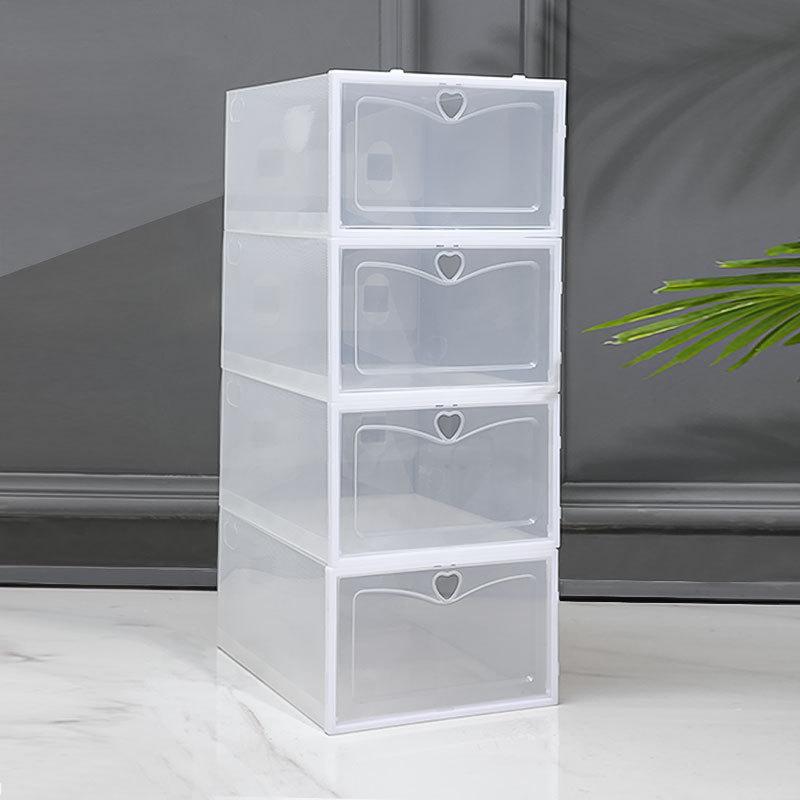 factory direct supply shoes storage box pp transparent plastic thickened shoe box clamshell shoe box household supplies storage box