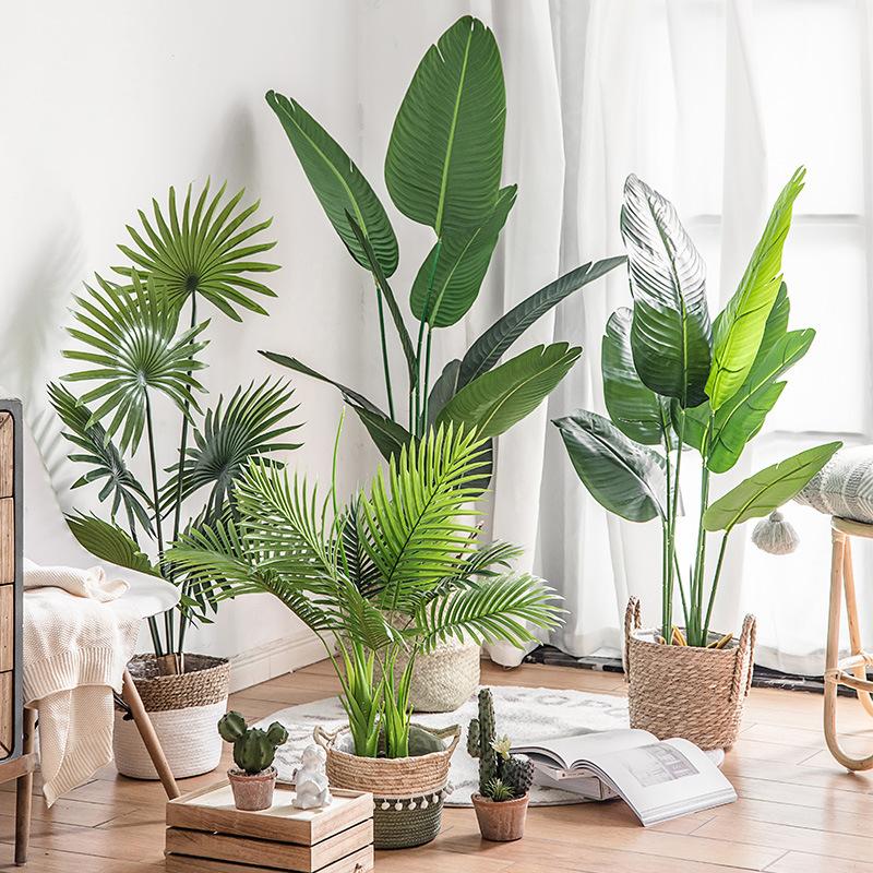 simulation green plant fake green plant wholesale fake trees simulation plant artificial flower potted plant ravenala monstera areca palm