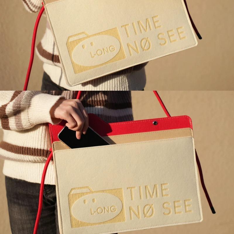 customized felt computer bag tote bag handbag large capacity totes women's shoulder crossbody felt gift bag