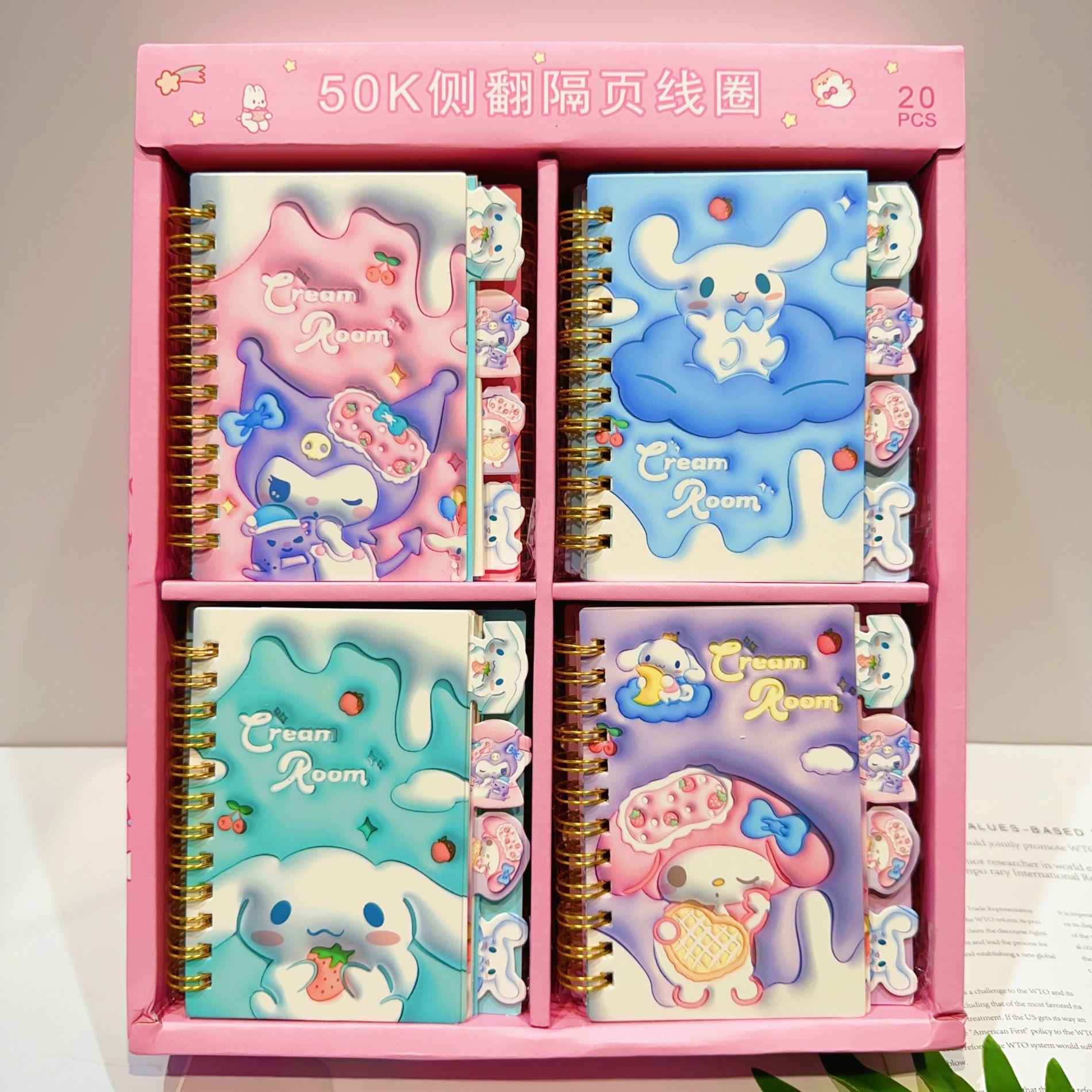 New Sanliou Coil Notebook Acrylic Cartoon Pendant Notebook Girl Heart 3D Expansion Notepad Journal Book