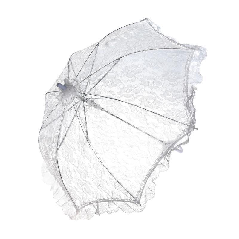 lace craft white lace umbrella western court banquet wedding bride umbrella photography scene props umbrella large Item Picture