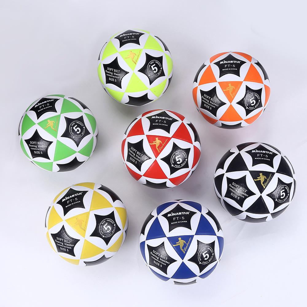 triangle football no. 5 adult no. 4 primary and secondary school students no. 3 children football pvc veneer pu training durable wholesale full figure