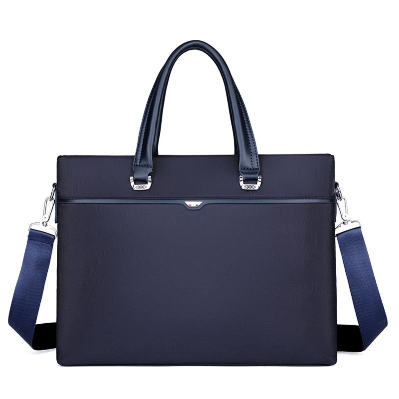 New Oxford Cloth Briefcase Men's Large Capacity Business Men's Handbag Shoulder Crossbody Middle-Aged Men's Canvas Bag