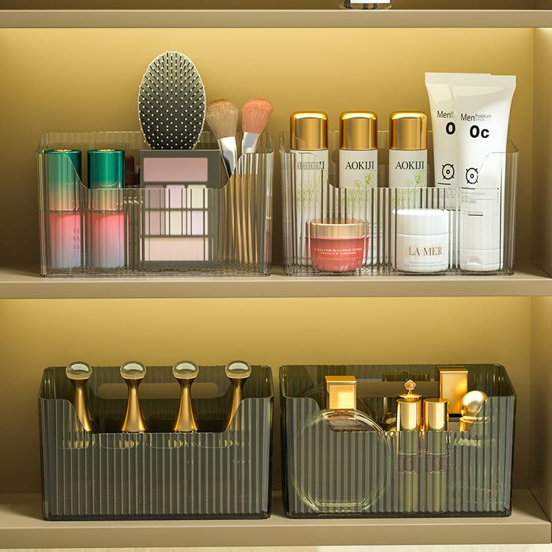 mirror cabinet storage box bathroom table cosmetic lipstick separated storage rack bathroom compartmentalization storage storage basket