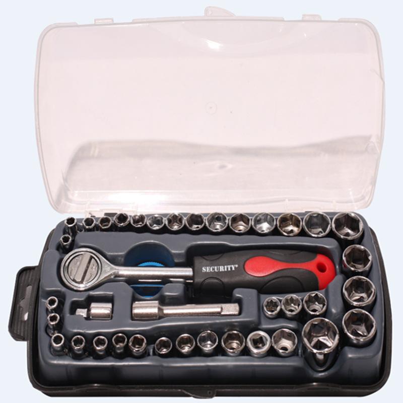 40-Piece Sleeve Combination Set Sleeve Set Auto Repair Tools Household Hardware Tools Hexagon Socket Combination Tools