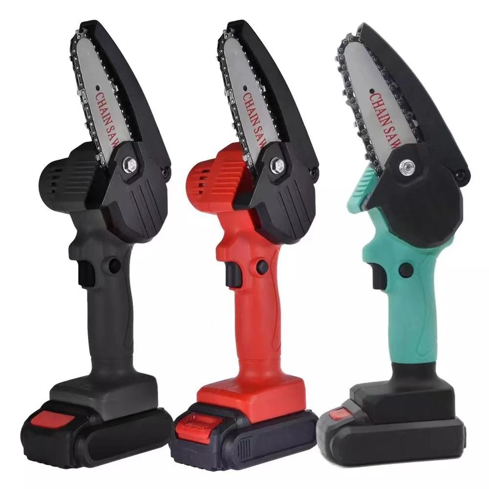 mini electric chainsaw rechargeable outdoor logging electric chain saw household pruning portable garden pruning electric tool
