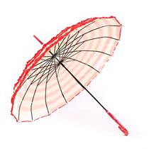 Lace Pagoda Umbrella Automatic Big Umbrella Advertising Printing Red Wedding Umbrella Korean Princess Sunny Umbrella Bride Umbrella
