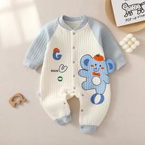 Newborn Baby Clothes Winter Clothes Spring and Autumn Baby Thickened Jumpsuit Quilted to Keep Warm Baby Rompers Autumn and Winter Romper