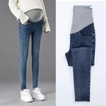 yun18 maternity jeans autumn and winter bottoming maternity pants outer wear cropped tappered pencil pants maternity dress 818