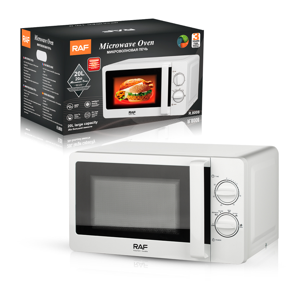 RAF European standard microwave oven, home and office quick light wave turntable microwave oven, visual heating microwave oven Specification image