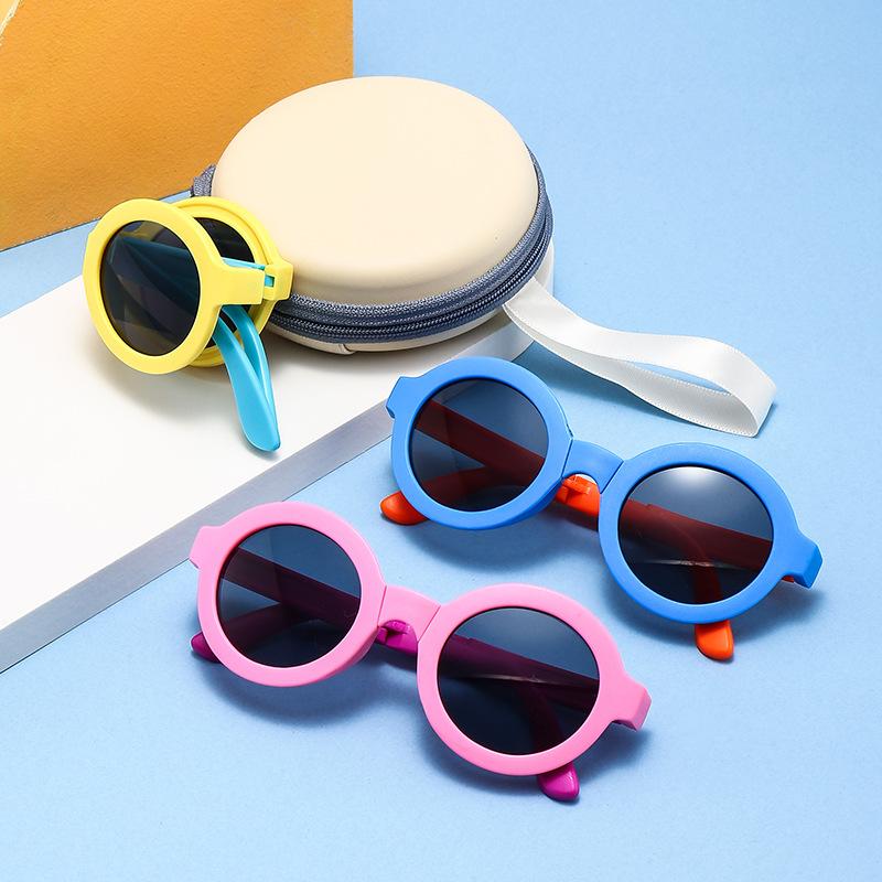 children's sunglasses fashionable foldable sunglasses for boys and girls sunglasses summer outing uv protection glasses