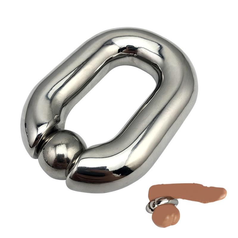 Adult Sexy Male Scrotum Stretch Pendant Binding Ring Stainless Steel Metal JJ Exercise Abuse Yang Weight Bearing Dey Ring