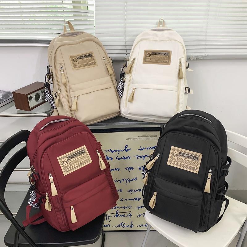 backpack junior high school girls new schoolbag large capacity oxford cloth lightweight boys high school retro school bag backpack
