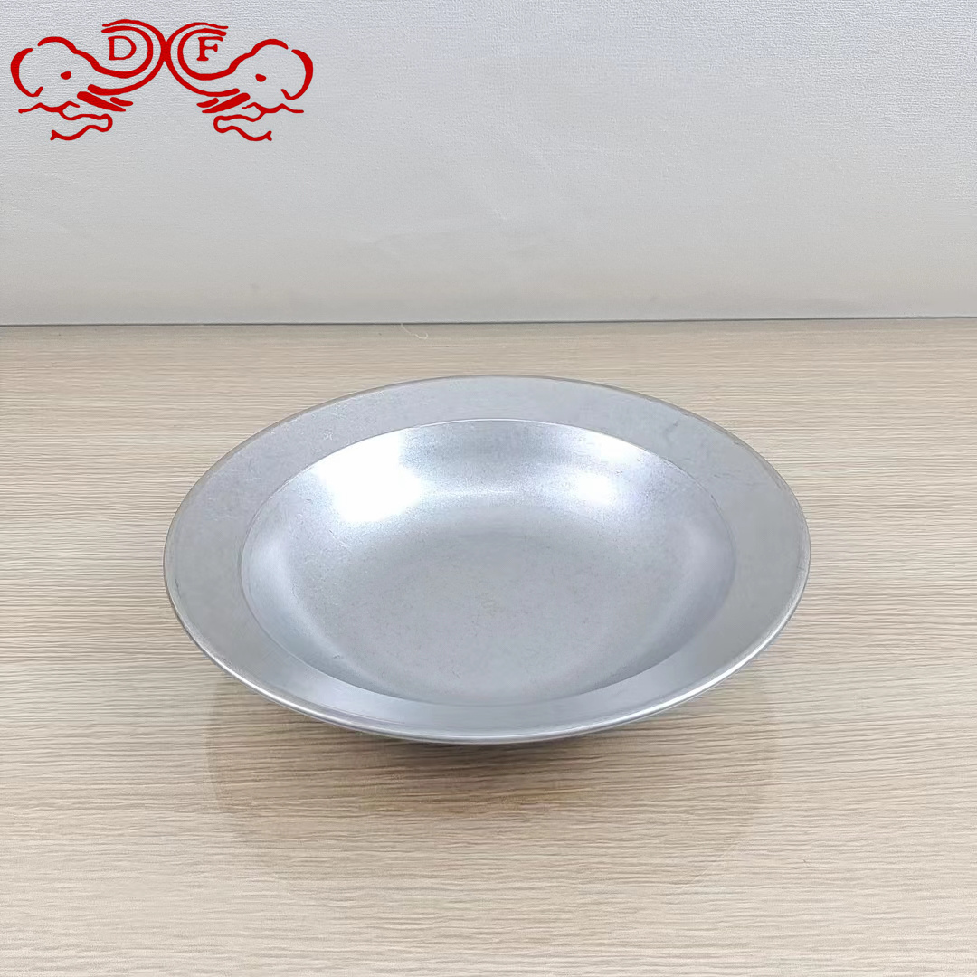 DF99389 Vintage stainless steel pasta plate do old pickled fish poached beef basin Crayfish basin Deep plate DF TRADINGHOUSE Specification drawing
