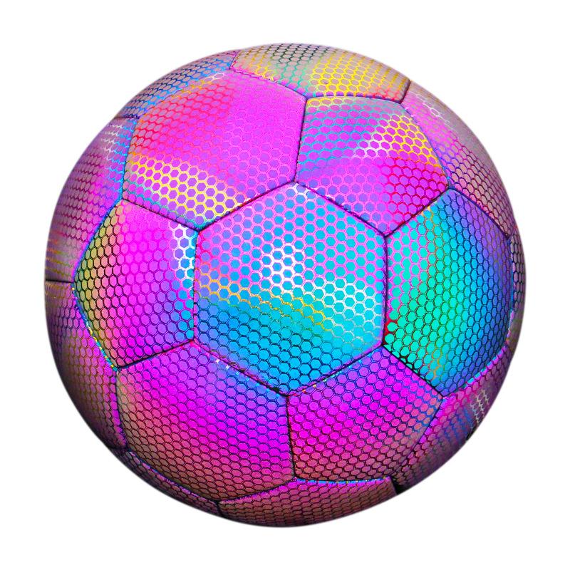 cross-border no. 5 reflective football laser luminous glow football school no. 4 competition training practice football wholesale delivery Item Picture