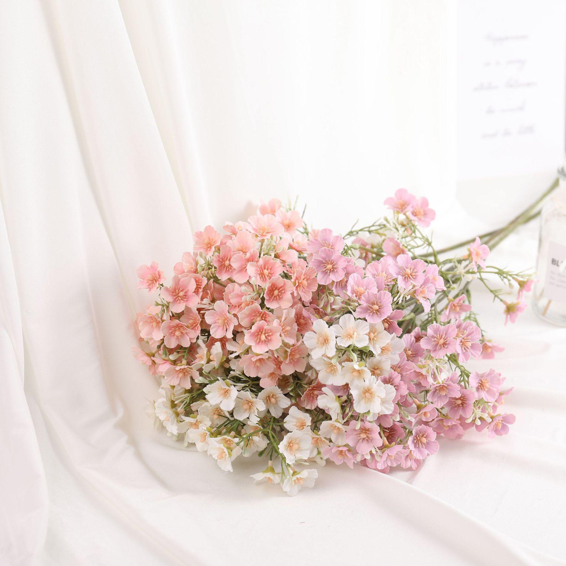 Baihuabang Korean Artificial Flower Starry Artificial Flower Ins Domestic Ornaments Handmade Silk Flower Props Wholesale