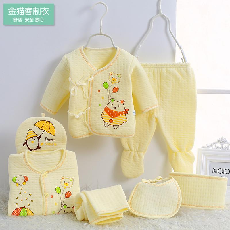 Manufacturer Direct Wholesale New Baby Clothes Cotton Warm Newborn Newborn Baby 0-March 7 Set Gift Box