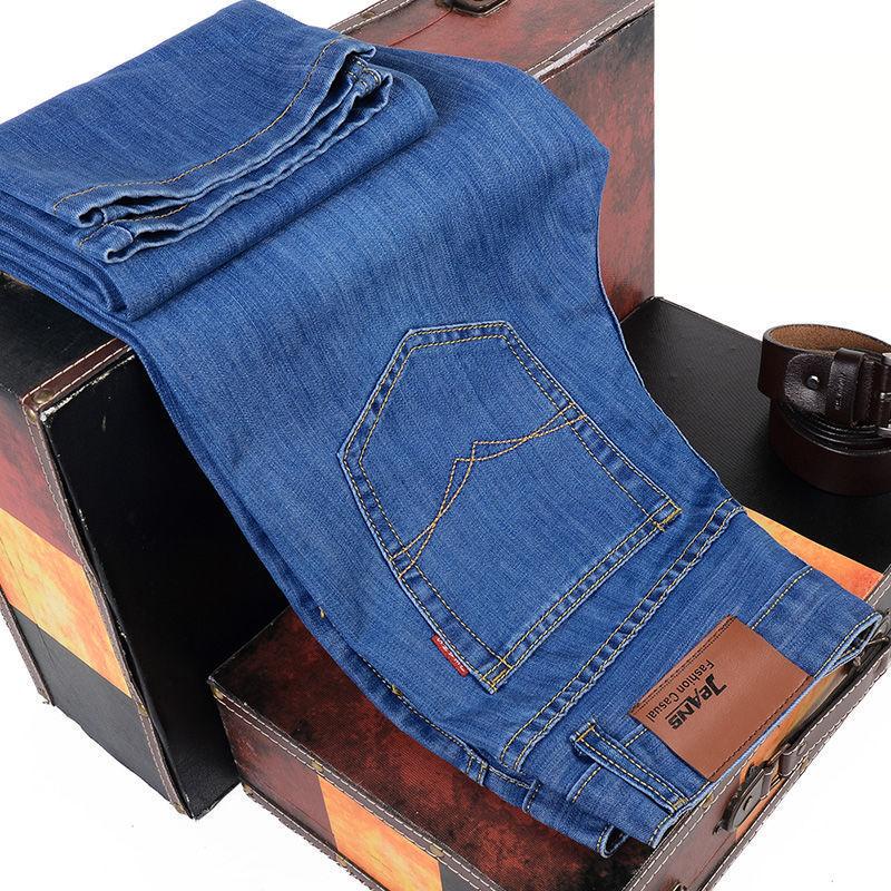 New Jeans Men's Straight Loose Casual Stretch High Waist Young and Middle-Aged Versatile Men's Pants Oversized Trousers