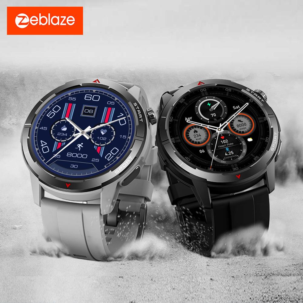 zeblaze stratos 3 ultra gps smart watch compass air pressure altimeter bluetooth calling