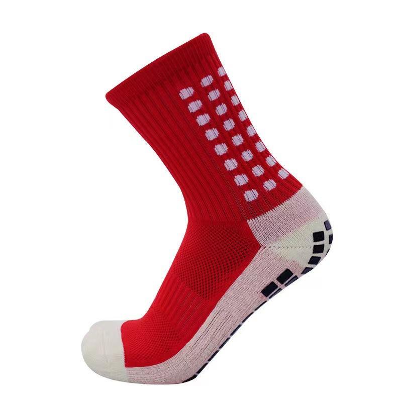 thick towel bottom soccer socks non-slip glue men's mid-calf sports football training competition soccer socks luck Item Picture