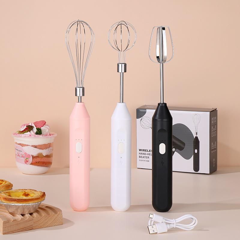 wireless electric whisk household small baking cream blender handheld milk frother automatic coffee mixer