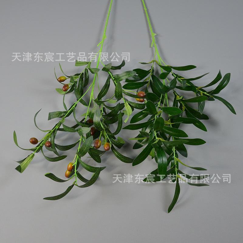 artificial flower 6 fork olive branch wholesale cross-border hot selling 10 fork olive leaf photography props wedding ceremony plant flower arrangement silk