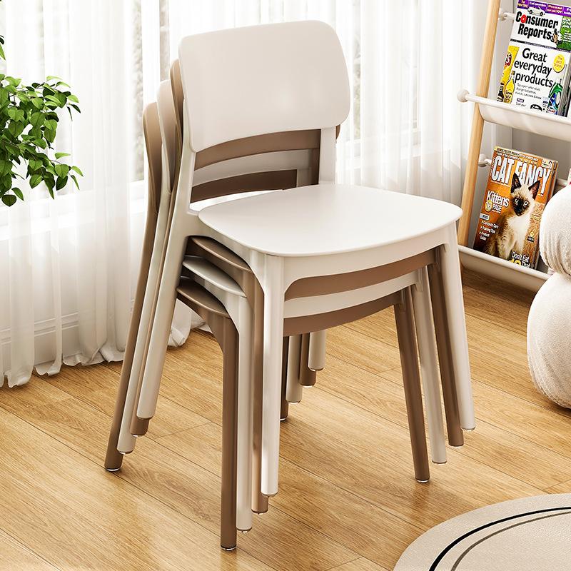 plastic chair household dining table and chair simple stackable restaurant backrest chair simple modern net red stool dining chair
