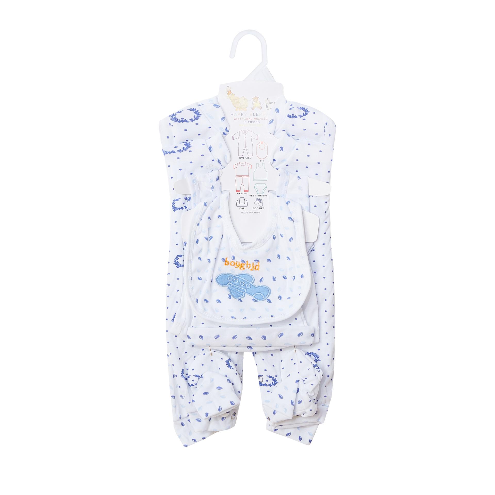 net bag polyester cotton eight-piece set newborn baby suit baby clothes one-piece rompers jumpsuit