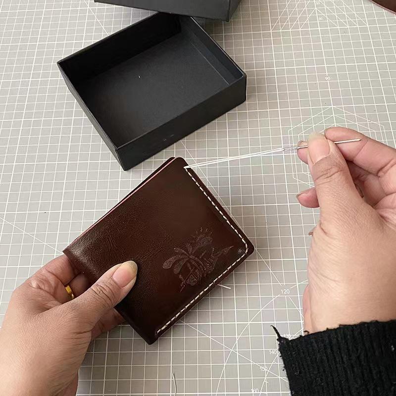 DIY Men's Handmade Wallet Logo Hand-Woven Fabric Wallet for Dad for Boyfriend Wallet