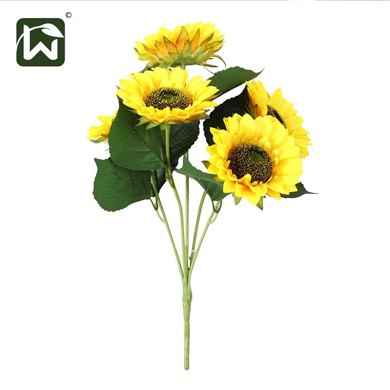 artificial flower sunflower artificial flower sunflower green plant artificial silk flower flower arrangement and fake flower home decoration living room decoration