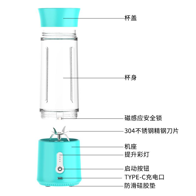 2021 Portable Multifunctional Juicer Cup Electric Cooking Machine Amazon Charge Juicer Mini Blender details Picture