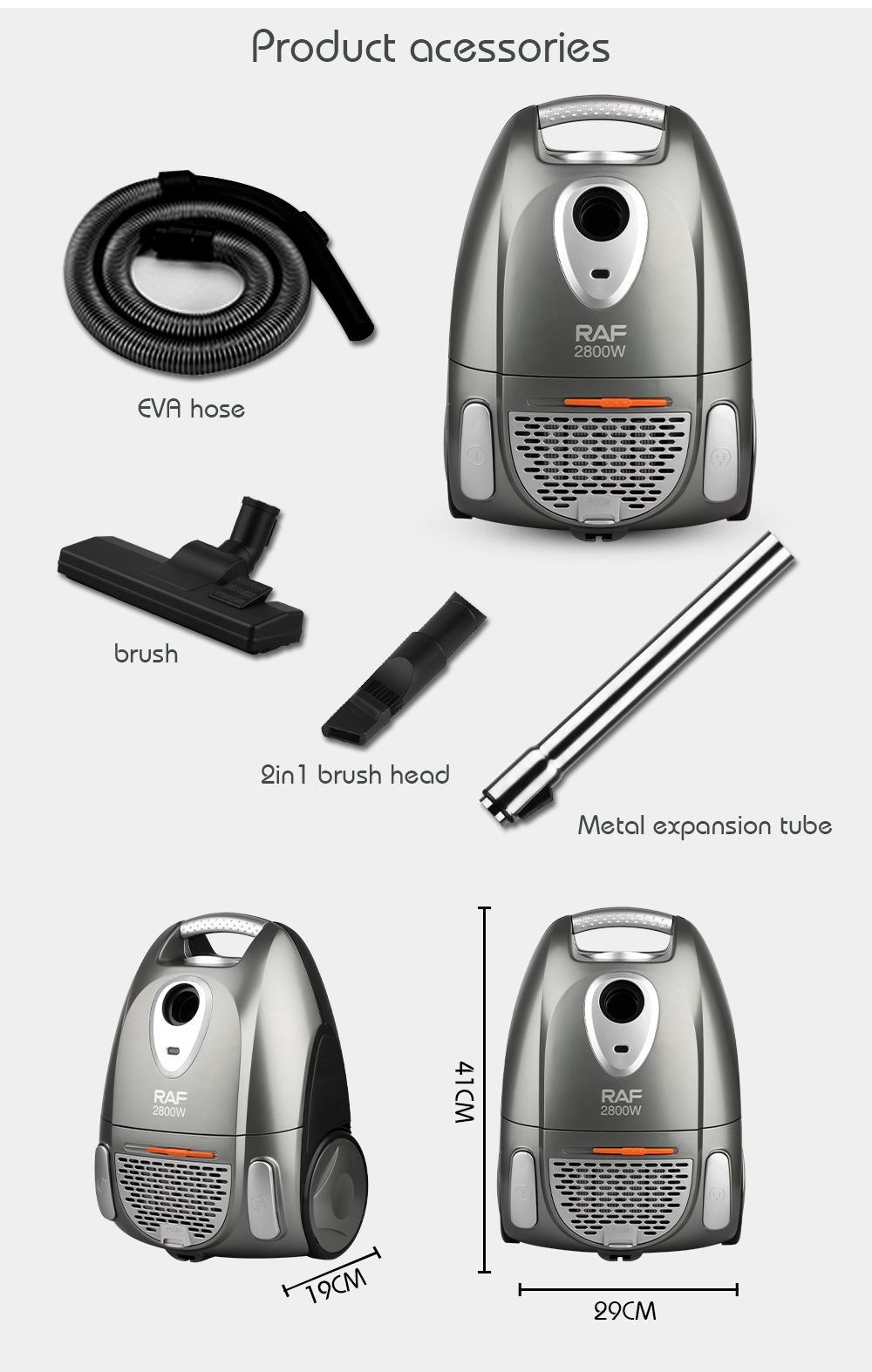 RAF vacuum cleaner, household vacuum cleaner, powerful portable vacuum cleaner pic 12