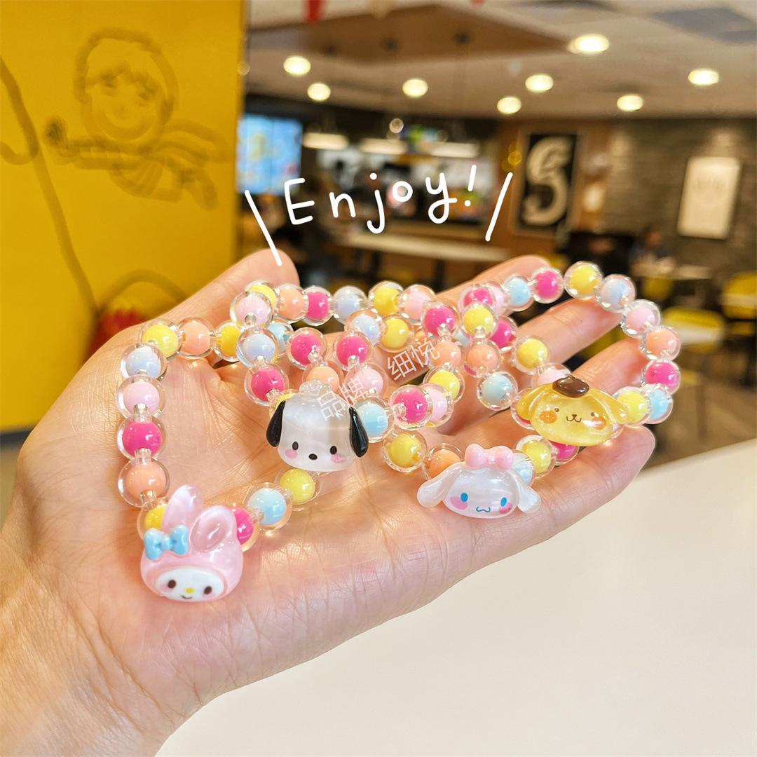 cartoon bracelet children's bracelet sanrio little girl cartoon accessories beaded jewelry girl travel versatile