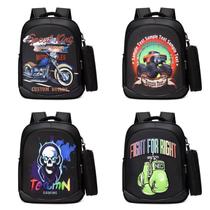 cross-border primary school student schoolbag children's schoolbag hard shell backpack fashion car shape school bag 3d schoolbag motorcycle pattern book