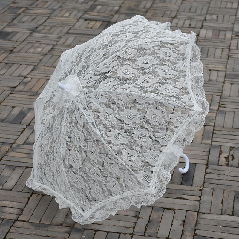 lace craft white lace umbrella western court banquet wedding bride umbrella photography scene props umbrella large details Picture