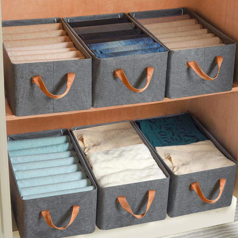 cationic wardrobe jeans drawer storage box children's clothes underwear organizer storage bags