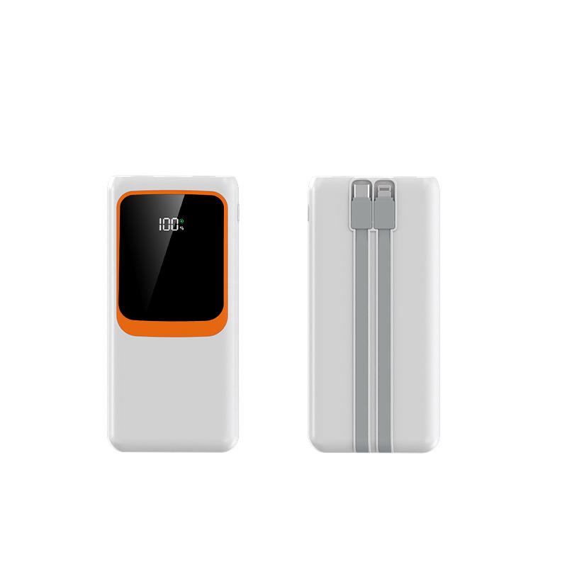 pd two-way fast charging mobile phone large capacity with cable power bank 10000 ma mobile power fixed logo pattern Item Picture